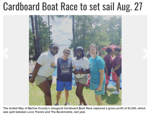 United Way’s second annual Cardboard Boat Race to set sail August 27th